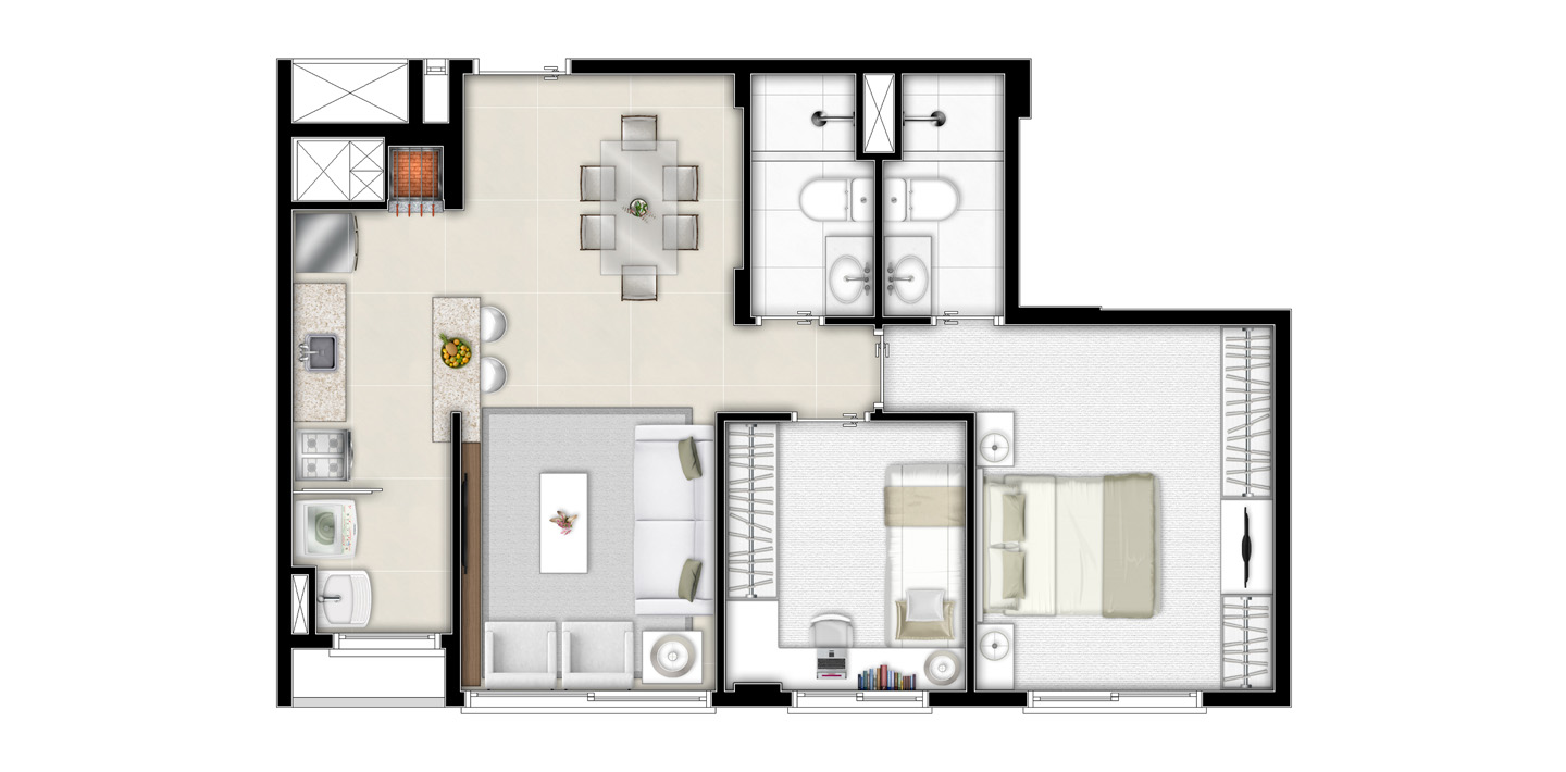 Apartamento 2D Torre A