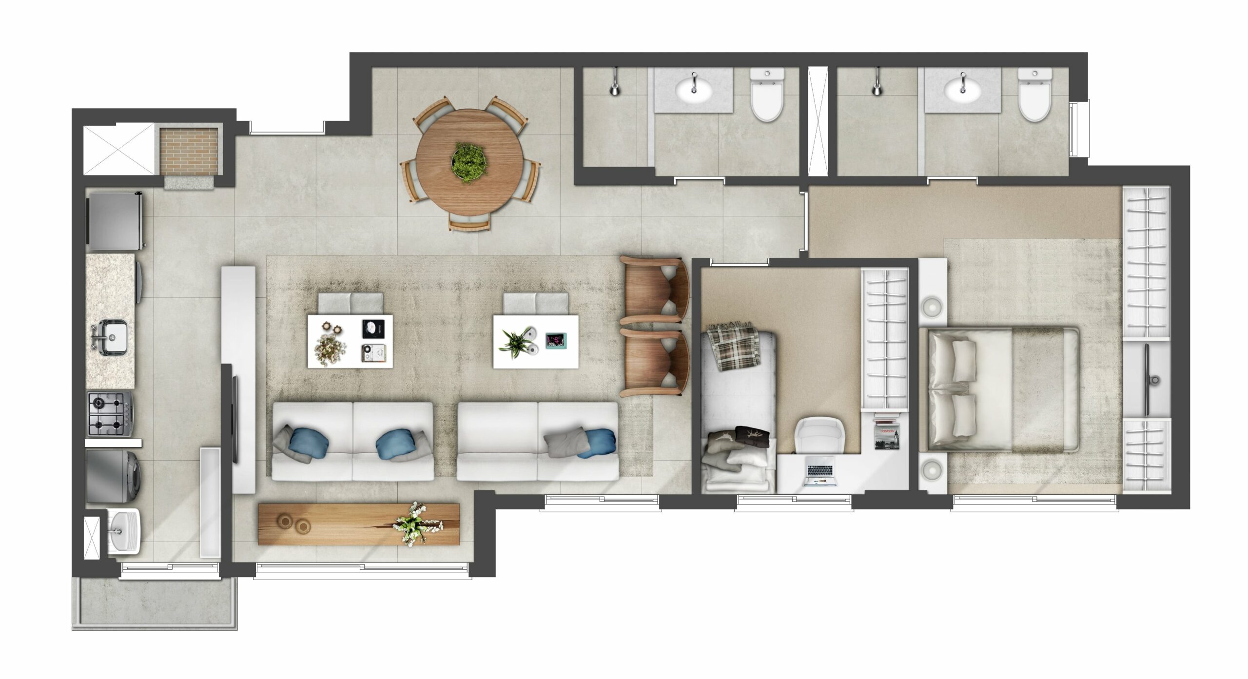 Apartamento 3D Living Estendido