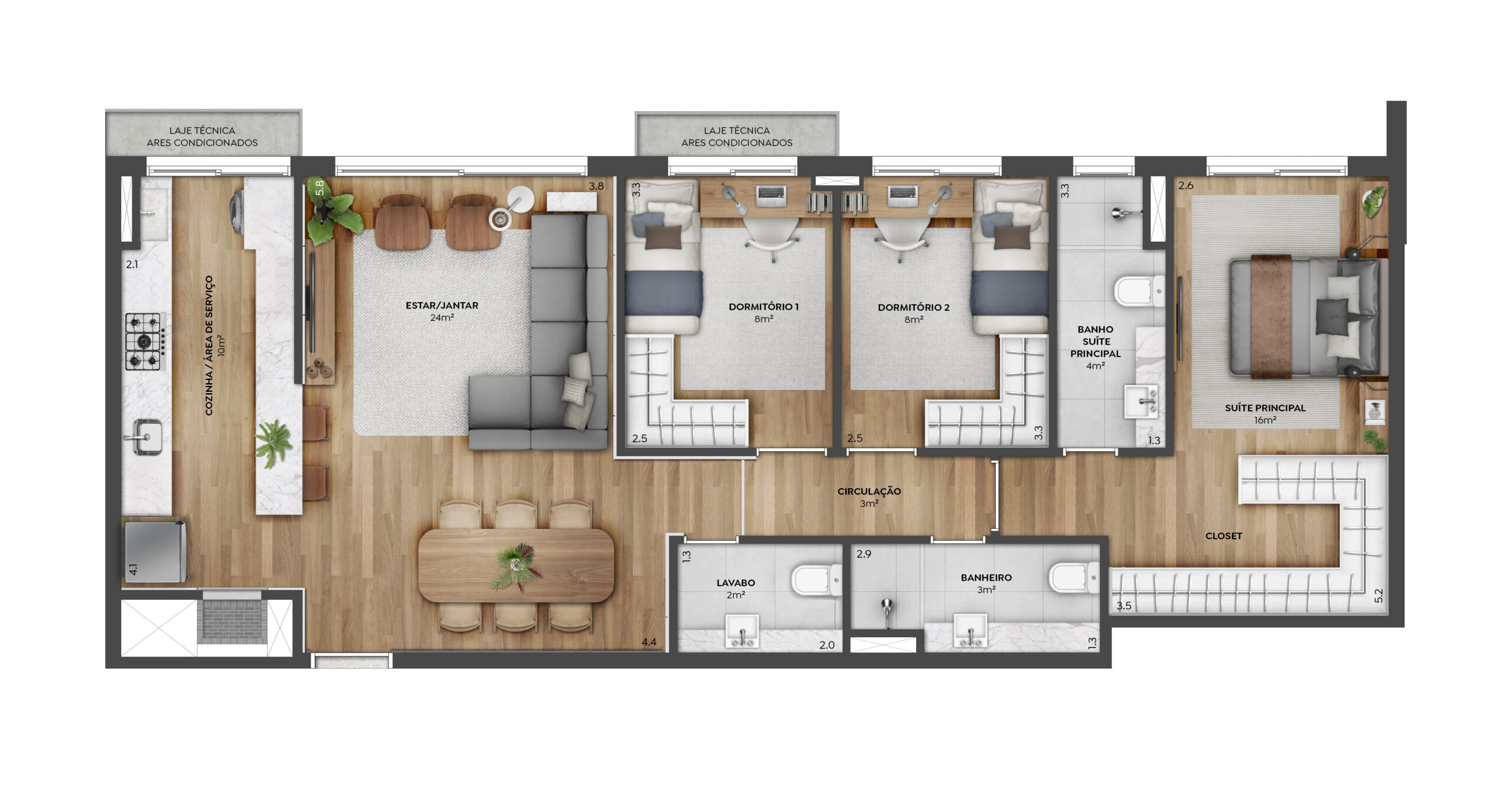 Apartamento Padrão 98m²